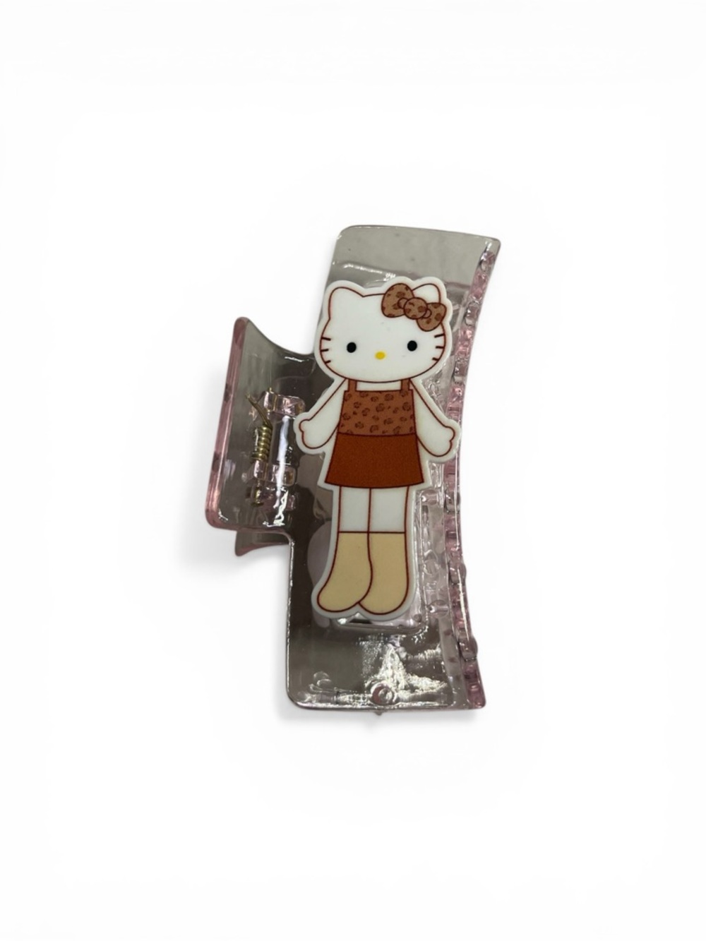 Hello Kitty Pink and Brown Acrylic Hair Clip